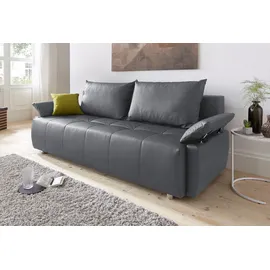 Collection AB Schlafsofa Kunstleder 2-Sitzer Grau