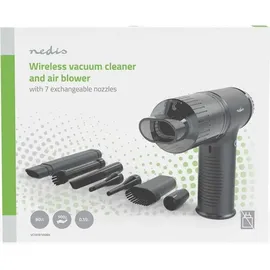 Nedis Handstaubsauger Luftgebläse 90 W Wiederaufladbar Nass / Trocken Li-Ion Schwarz, Staubsauger, Schwarz