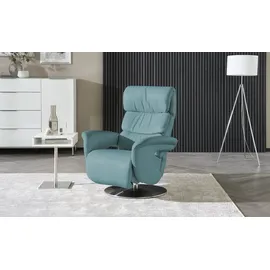 HIMOLLA Relaxsessel 7628 Leder 83 x 107 x 88 cm Türkis/Petrol mit Relax-Funktion