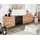 furn.design Liam TV-Lowboard 200 x 65 x 42 cm Schwarz/Eiche
