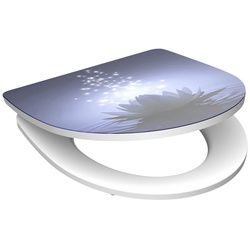 SCHÜTTE WC-Sitz »Water Lilly«, Duroplast, oval,  mit Softclose-Funktion - blau