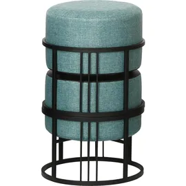 [en.casa] Hocker Tas 38 x 38 x 38 cm Grün