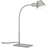 Brilo BRILONER Leuchten - Tischlampe flexibel, Tischleuchte verstellbar, Schreibtischlampe Kippschalter, 1x E27 Fassung max. 10 Watt, inkl. Kabel, Chrom-Matt, 65 cm