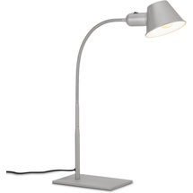 Brilo BRILONER Leuchten - Tischlampe flexibel, Tischleuchte verstellbar, Schreibtischlampe Kippschalter, 1x E27 Fassung max. 10 Watt, inkl. Kabel, Chrom-Matt, 65 cm