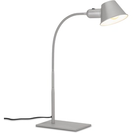 Brilo BRILONER Leuchten - Tischlampe flexibel, Tischleuchte verstellbar, Schreibtischlampe Kippschalter, 1x E27 Fassung max. 10 Watt, inkl. Kabel, Chrom-Matt, 65 cm