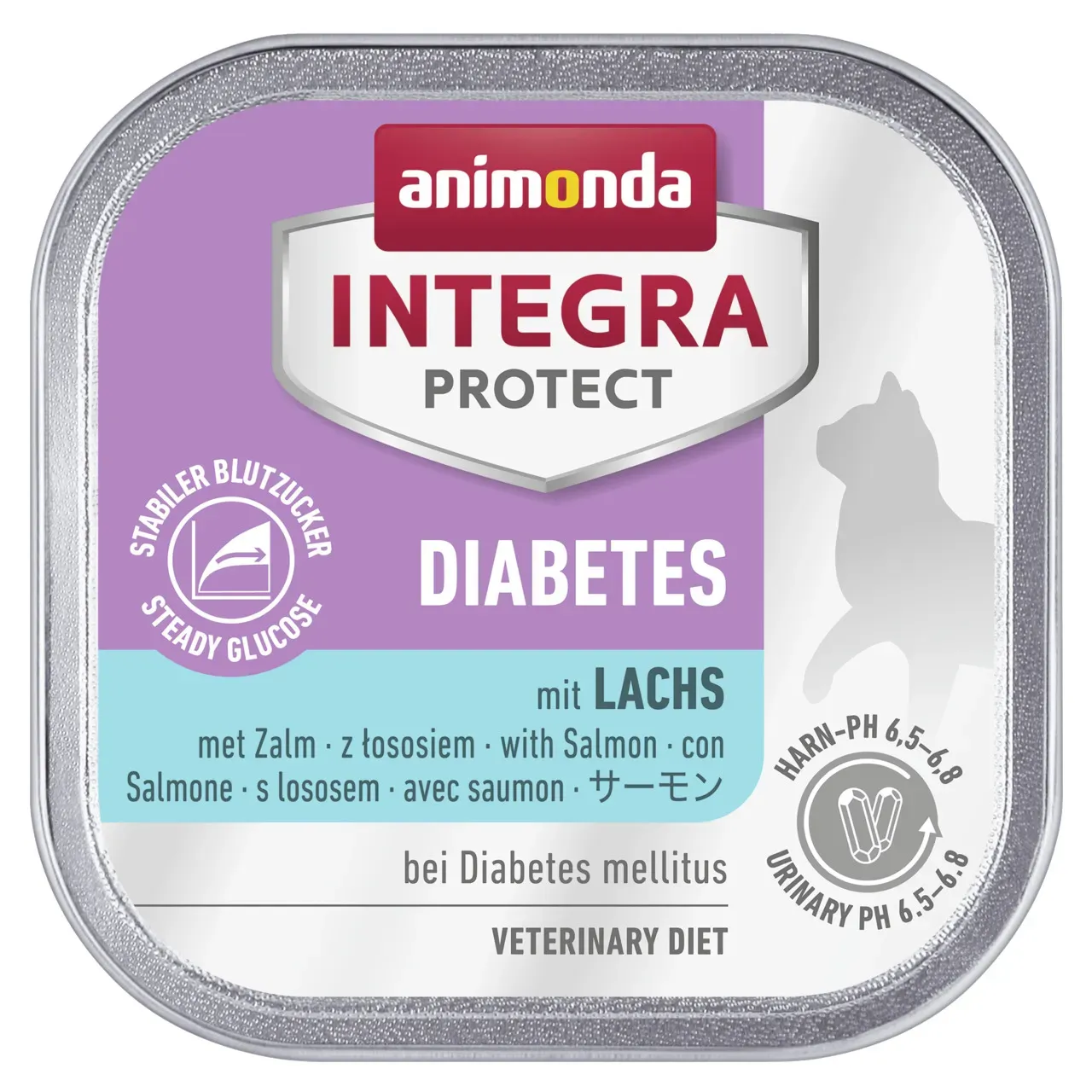 animonda Integra Protect Diabetes 100g Schale Katzennassfutter 16 x 100 Gramm Lachs