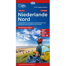 BVA BikeMedia GmbH ADFC-Radtourenkarte NL 1 Niederlande Nord 1:150.000, reiß- und wetterfest, E-Bik
