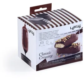 LéKué Creamy Eisform Silikon Set 4 Stück Braun 13 x 6 cm