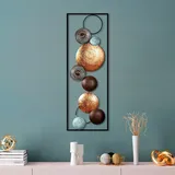 Wallity Hand-Painted Decorative Metal Wall Accessory, 32 x 90 x 4 cm | 100% Metal, Unique Color Variations | Perfect for Home Decor & Art Lovers