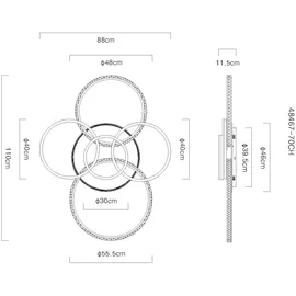 GLOBO LED-Deckenleuchte Lorelei champagnerfarben