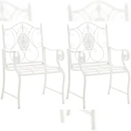 CLP Gartenstuhl Punjab 62 x 62 x 94 cm weiß 2 St.