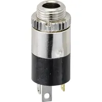 TRU Components TC-9465724 Klinken-Steckverbinder 3.5 mm Buchse, Einbau vertikal Polzahl: 3 Stereo Schwarz