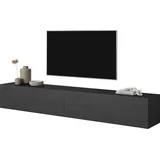 Selsey Bisira TV-Lowboard 200 cm Schwarz Matt