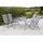 gardenson Gartenmöbel Set 5-tlg. Taviano Metall/Glas/Textil