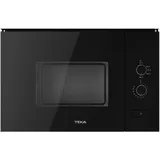 Teka ML 820 FI Einbau-Mikrowelle, Fassungsvermögen 20 l, 5 Leistungsstufen, Ausgang 800 W, Innenraum, 2 Display-Fernbedienungen, Schwarz