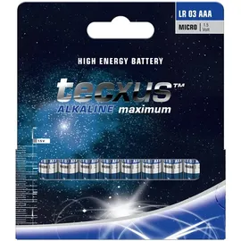 Tecxus Alkaline 1,5 V mit langer Lebensdauer, 10er Pack
