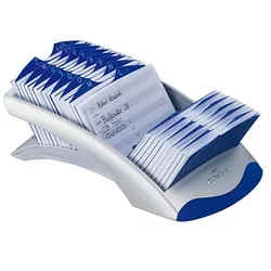 DURABLE Adresskartei Telindex desk silbergrau, für 500 Adress,- Telefonkarten
