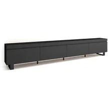 SKRAUT HOME Lowboard 320x57 cm Schwarz Melamin