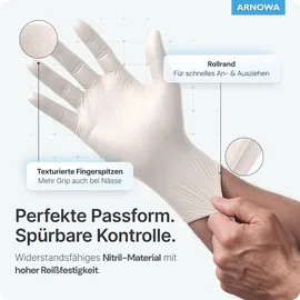 ARNOWA GmbH ARNOMED Nitrilhandschuh WHITE - Größe M