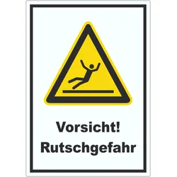 Vorsicht Rutschgefahr Aufkleber A2 (420x594mm)