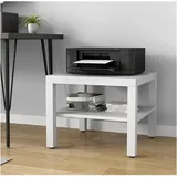 GAOJUNAN Druckertisch Druckerständer Druckertisch Mit Stauraum Untertisch Druckerregal Mit 4 Rädern Druckerständer Drucker Regal(White,50 * 40 * 50cm)