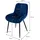 ML-Design Esszimmerstuhl Dunkelblau Samt 2er Set