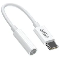 Joyroom 3.5mm Jack Minibuchse auf Typ-C USB-C (Stecker) zu (Buchse), Ben Series, 3A, weiß