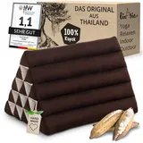 livasia Keilkissen Kapok Dreieckskissen hoch (Basic) - 40x55x36cm -, vegan, handgefertigt braun