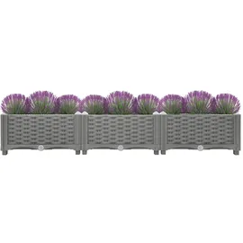 vidaXL Hochbeet 120 x 40 x 23 cm Grau