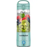 nutribullet Portable, Smoothie Maker to go, 475 ml BPA-freier Becher, kabellos, wiederaufladbar für 15+ Mixvorgänge, tragbarer mini Mixer für mix & go, zerkleinert Eis & Obst, Hellblau, NBP003LBL