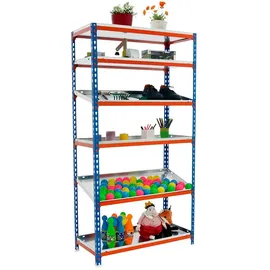 Simonrack Metallregal 2500 x 800 x 500 cm Blau/Orange