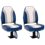 vidaXL Bootssitze mit Podest 2 Stk. 360° Drehbar