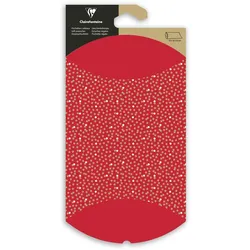 Clairefontaine 6x Geschenketui, 16x22cm, Kraft, Sterne - Rot 618012C