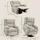 Homcom Aufstehsessel, Hellgrau, Metall, Kunststoff, 93x105x91 cm, Wohnzimmer, Sessel, Polstersessel