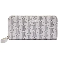 LACOSTE Damen Geldbörse - Daily Lifestyle Large Zipped Billfold, 10,5x20x3cm (HxBxT) Weiß