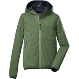 KILLTEC Jungen 2-Lagen-Funktionsjacke/Outdoorjacke mit Kapuze, packbar KOS 230 BYS JCKT; naturgrün, 116, 39648-000