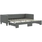 vidaXL Tagesbett Ausziehbar Dunkelgrau 90x190 cm Stoff1898651