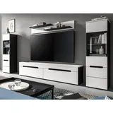 inn.furn Wohnwand in Weiß und Grau 272 cm Cooper