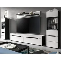 inn.furn Wohnwand in Weiß und Grau 272 cm Cooper