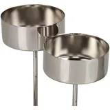 Silberne Teelichthalter Adventskranz Steckbar Ø4cm 8er Set