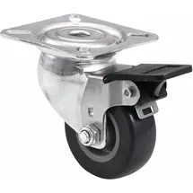 Roadinger Lenkrolle 50mm grau mit Bremse