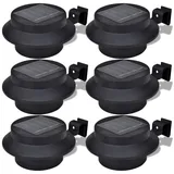 vidaXL Solarleuchte Kunststoff 15,0 cm 6x Schwarz