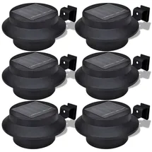 vidaXL Solarleuchte Kunststoff 15,0 cm 6x Schwarz