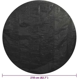 vidaXL Poolabdeckung Schwarz 210 cm