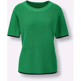 Creation L Premium Lyocell-Baumwoll-Pullover grün 44