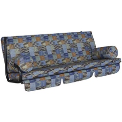 ANGERER FREIZEITMÖBEL Hollywoodschaukelauflage »Trend«, blau, Patchwork, BxL: 180 x 54 cm