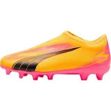 Puma Ultra Match LL FG/AG Jr Soccer Shoe, Sun Stream Black-Sunset Glow, 38.5