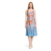 Vera Mont Cocktailkleid Blumenprint Blau 42