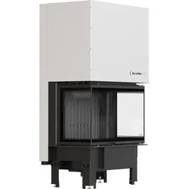 Kratki Regnor 800/400 Stahl Schwarz/Abdeckplatte Glas