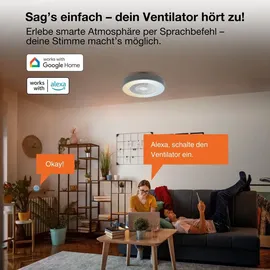 Osram Cylinder 55 cm Deckenventilator Grau